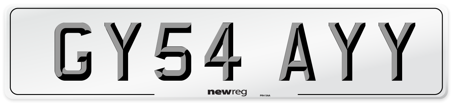 GY54 AYY Number Plate from New Reg